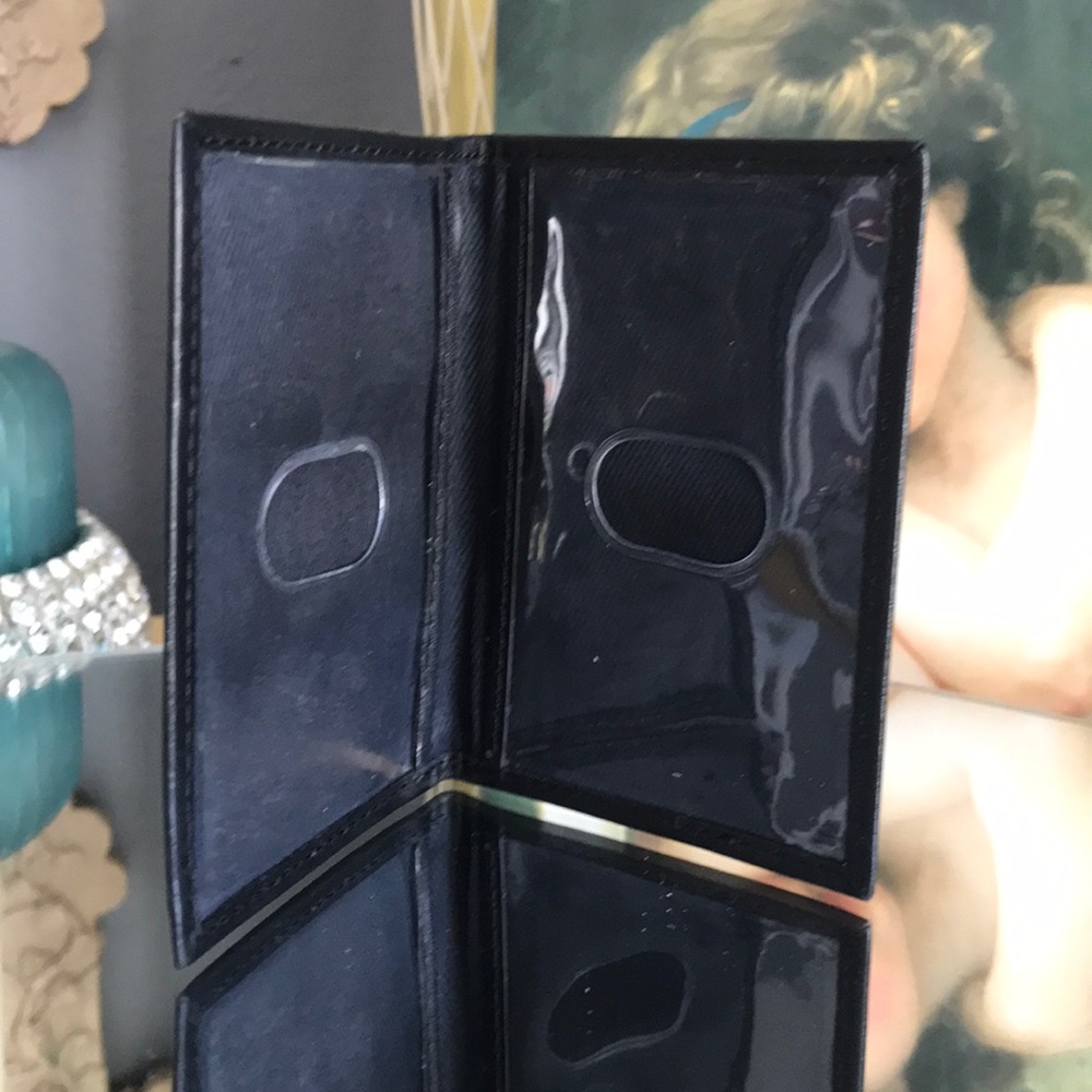 Unisex genuine leather ID holder super slim